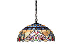 Chloe Lighting CH33381VB18-DH2 Grenville Tiffany-Style 2 Light Victorian Ceiling Pendant Fixture 18`` Shade