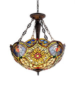 Chloe Lighting CH33270VB21-UH3 Rebecca Tiffany-Style 3 Light Victorian Inverted Ceiling Pendant 21`` Shade