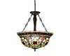 Chloe Lighting CH33391VG22-UH3 Harlan Tiffany-Style 3 Light Victorian Inverted Ceiling Pendant 22`` Shade