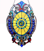 Chloe Lighting CH1P106BV23-GPN Webster Tiffany-Glass Victorian Window Panel 15x23