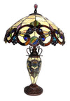 Chloe Lighting CH18648IV18-DT3 Demetra Auroratiffany-Style 3 Light Victorian Double Lit Table Lamp 18" Shade