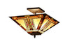 Chloe Lighting CH33291MS14-UF2 Gode Tiffany-Style 2 Light Mission Semi-Flush Ceiling Fixture 14`` Shade