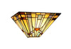 Chloe Lighting CH33293MS12-WS1 Kinsey Tiffany-Style 1 Light Mission Wall Sconce 12`` Wide