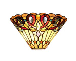 Chloe Lighting CH33318VI12-WS1 Ambrose Tiffany-Style 1 Light Victorian Wall Sconce 12`` Wide