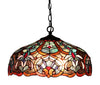 Chloe Lighting CH33473BV18-DH2 Sadie Tiffany-Style 2 Light Victorian Ceiling Pendant Fixture 18`` Shade