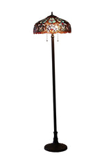 Chloe Lighting CH33473BV18-FL2 Sadie Tiffany-style 2 Light Victorian Floor Lamp 18`` Shade