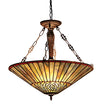 Chloe Lighting CH35002BG25-UH3 Grace Tiffany-Style Geometric 3 Light Inverted Ceiling Pendant Fixture 22`` Shade