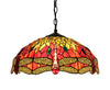 Chloe Lighting CH33471RD18-DH2 Empress Tiffany-Style 2 Light Dragonfly Ceiling Pendant Fixture 18`` Shade