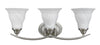 Chloe Lighting CH21013BN24-BL3 Orella Transitional 3 Light Brushed Nickel Bath Vanity Wall Fixture White Etched Glass 23.5`` Wide