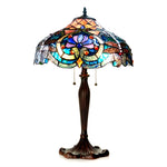Chloe Lighting CH1B715BD17-TL2 Lydia Tiffany-style 2 Light Victorian Table Lamp 17" Shade