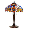 Chloe Lighting CH1B717BD17-TL2 Julia Tiffany-style 2 Light Dragonfly Table Lamp 17" Shade