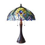 Chloe Lighting CH16780VT16-TL2 Amor Tiffany-style 2 Light Victorian Table Lamp 16" Shade