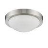 Chloe Lighting CH23001BN13-CF2 Dom Transitional 2 Light Bushed Nickel Flushmount Ceiling Fixture 13`` Wide