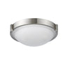 Chloe Lighting CH23007BN13-CF2 Smith Transitional 2 Light Bushed Nickel Flushmount Ceiling Fixture 13`` Wide