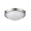 Chloe Lighting CH23007BN17-CF3 Smith Transitional 3 Light Bushed Nickel Flushmount Ceiling Fixture 17`` Wide