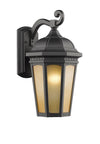 Chloe Lighting CH22019AB13-OD1 Telsa Transitional 1 Light Black Outdoor Wall Sconce 13`` Height