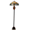 Chloe Lighting CH18780VA18-DF3 Liaison Tiffany-Style 3 Light Victorian Double Lit Floor Lamp 18`` Shade