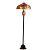 Chloe Lighting CH18780VR18-DF3 Liaison Tiffany-Style 3 Light Victorian Double Lit Floor Lamp 18`` Shade