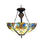 Chloe Lighting CH18780VA18-UH2 Liaison Tiffany-Style 2 Light Victorian Inverted Ceiling Pendant 18`` Shade