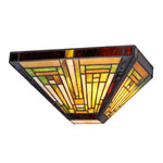 Chloe Lighting CH33359MR12-WS1 Innes Tiffany-Style 1 Light Mission Wall Sconce 12`` Wide