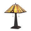 Chloe Lighting CH35519BM16-TL2 Kent Tiffany-style 2 Light Mission Table Lamp 16" Shade