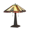 Chloe Lighting CH35522BM16-TL2 Jagger Tiffany-style 2 Light Mission Table Lamp 16" Shade