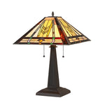 Chloe Lighting CH35550MM16-TL2 Nathan Tiffany-style 2 Light Mission Table Lamp 16" Shade