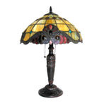 Chloe Lighting Shelly Victorian Stained‑Glass Table Lamp – Pastel Tiffany Design