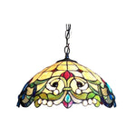 Chloe Lighting CH18767IV18-DH2 Dulce Tiffany-Style 2 Light Victorian Ceiling Pendent 18`` Shade