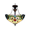 Chloe Lighting CH18767IV18-UH2 Dulce Tiffany-Style 2 Light Victorian Inverted Ceiling Pendant 18`` Shade