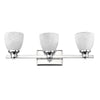 Chloe Lighting CH21034CM23-BL3 Gewnevere Transitional 3 Light Chrome Finish Bath Vanity Wall Fixture White Alabaster Glass 23`` Wide