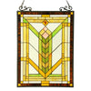 Chloe Lighting CH3P658GM24-GPN Barley Tiffany-Glass Mission Window Panel 18x24