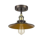 Chloe Lighting CH54012RB09-SF1 Butler Industrial-Style 1 Light Rubbed Bronze Semi-Flush Ceiling Fixture 9`` Shade