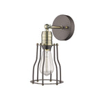 Chloe Lighting CH57041RB06-WS1 Charles Industrial-Style 1 Light Rubbed Bronze Wall Sconce 6`` Wide