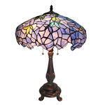 Chloe Lighting CH16828PW16-TL2 Tiffany-style 2 Light Wisteria Table Lamp 16" Shade