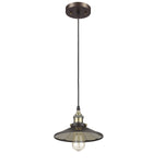 Chloe Lighting CH58015RB09-DP1 Butler Industrial-Style 1 Light Rubbed Bronze Ceiling Mini Pendant 9`` Shade