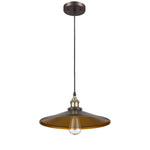 Chloe Lighting CH58016RB14-DP1 Butler Industrial-Style 1 Light Rubbed Bronze Ceiling Mini Pendant 14`` Shade