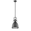 Chloe Lighting CH58022BK14-DP1 Walter Industrial-Style 1 Light Black Ceiling Mini Pendant 14`` Shade