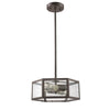 Chloe Lighting CH58025RB13-DP2 Thomas Industrial-Style 2 Light Rubbed Bronze Convertible Ceiling Mini Pendant 13`` Shade