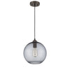 Chloe Lighting CH58014SG10-DP1 Owen Industrial-Style 1 Light Rubbed Bronze Ceiling Mini Pendant 10`` Shade