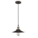 Chloe Lighting CH58012RB09-DP1 Butler Industrial-Style 1 Light Rubbed Bronze Ceiling Mini Pendant 9`` Shade