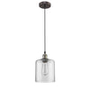 Chloe Lighting CH58013CL07-DP1 Owen Industrial-Style 1 Light Rubbed Bronze Ceiling Mini Pendant 7`` Shade