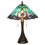 Chloe Lighting CH35372BV16-TL2 Keegan Tiffany-style 2 Light Victorian Table Lamp 16" Shade
