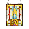 Chloe Lighting CH3P703CB24-GPN Huszar Tiffany-Glass Window Panel 17.5x25