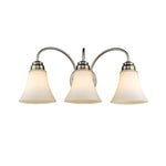 Chloe Lighting CH2Z050BN22-BL3 Getty Transitional 3 Light Brushed Nickel Bath Vanity Wall Fixture Opal Glass 21.5`` Wide