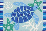 Jellybean Blue Sea Turtle Indoor & Outdoor Rug