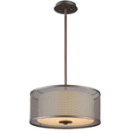 Chloe Lighting CH28033RB15-DP3 Audrey Transitional 3 Light Rubbed Bronze Ceiling Pendant 15`` Wide