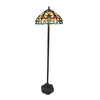 Chloe Lighting CH18032AV18-FL2 Hayden Tiffany-style 2 Light Crystal Design Floor Lamp 18`` Shade