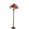 Chloe Lighting CH18790RF18-FL2 Peggy Tiffany-style 2 Light Roses Floor Lamp 18`` Shade