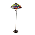 Chloe Lighting CH18982GV18-FL2 Hannah Tiffany-style 2 Light Baroque/roses Floor Lamp 18`` Shade